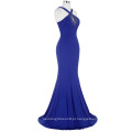 Kate Kasin Backless sem mangas Halter High Stretch Blue Long Ball Vestido Evening Prom Festa Vestido 8 Tamanho US 2 ~ 16 KK000111-1